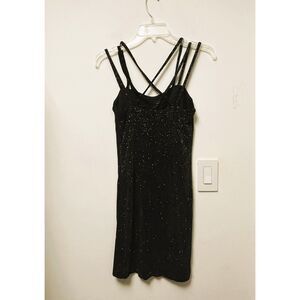 1971 Reiss Women's Spaghetti Straps Sparkly Sequin Mini Dress